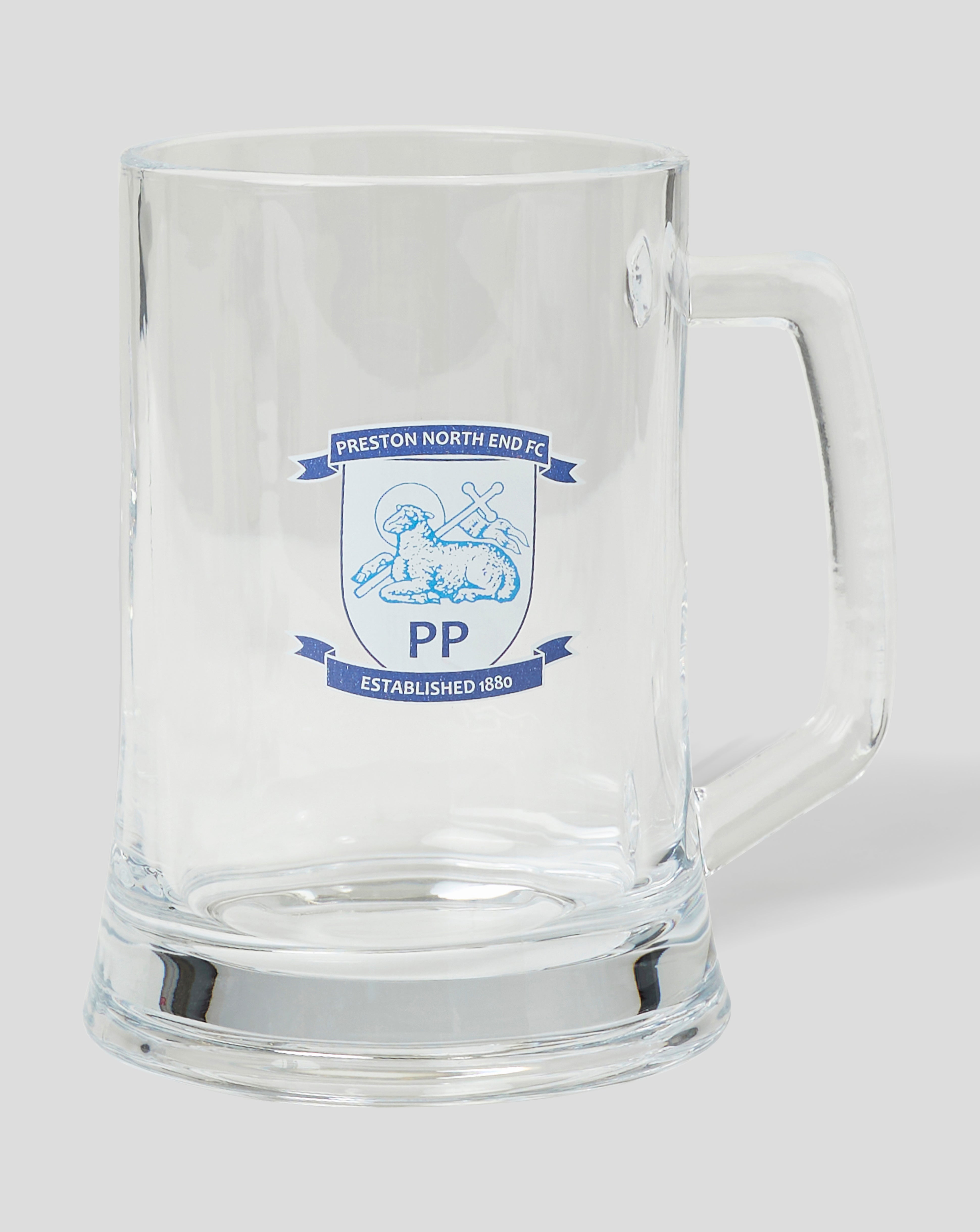 PRESTON NORTH END LARGE TANKARD GLASS