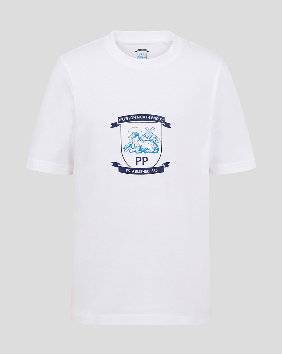 JUNIOR 24/25 CORE CREST T-SHIRT 1 - WHITE