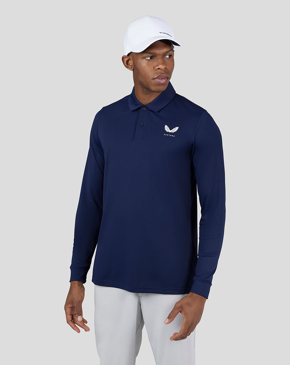 Midnight Golf Navy Essential Long Sleeve Polo - Main Image