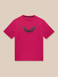 Pink Adapt Training T-Shirt with a black Castore wings logo on the chest