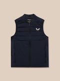 Navy Apex Training Gilet sleeveless with front zipper and zip pockets and Castore chest logo