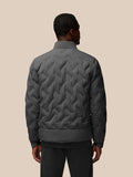Back view of charcoal Quilts lightweight padded jacket showing the all over quilted pattern
