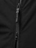 Close-up of black jacket zipper with Castore branding on the zipper pull