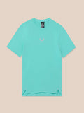 Zone Training T-Shirt in light aqua laid flat with a small chest logo.