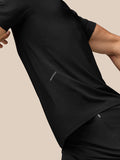 Close-up of black Apex Training T-Shirt side showing Aeromesh panel for airflow.