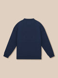 Navy Travel Lifestyle Sweatshirt back view with clean rear and center seam