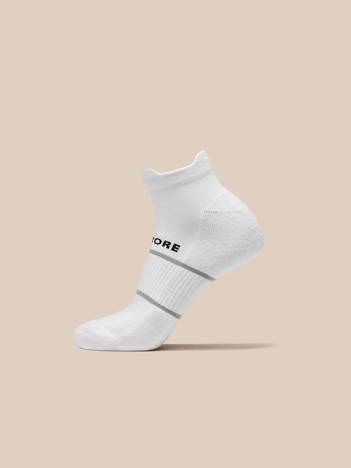 White ankle sock from the Active 3 Pack with Castore graphic