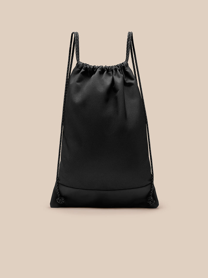 Back view of black Castore Active Training Gymsack with drawstrings and reinforced base