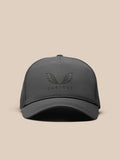 Charcoal Active Cap front view with embossed Castore wing logo.