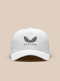 White nylon cap with Castore wing logo centered on the front