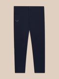 Midnight navy golf trousers with belt loops and a Castore logo on the left thigh.