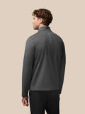 Back view of charcoal Garcia Hybrid Jacket with vertical Castore branding along the spine.