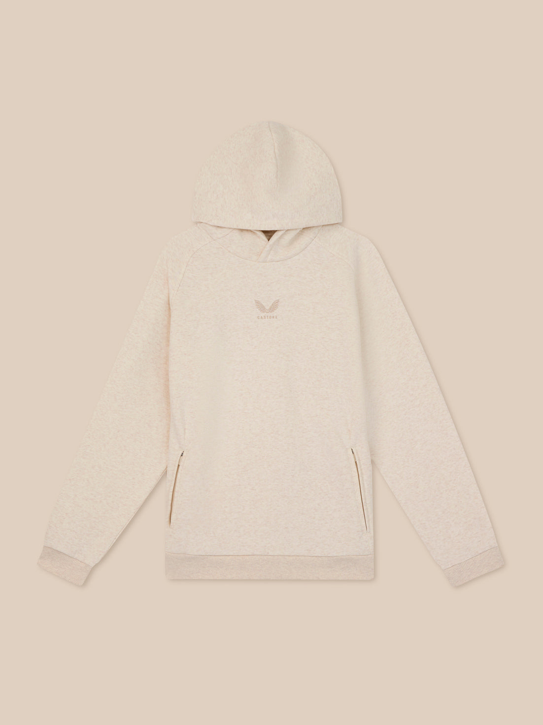Beige hoodie on a beige background