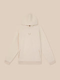Beige hoodie on a beige background