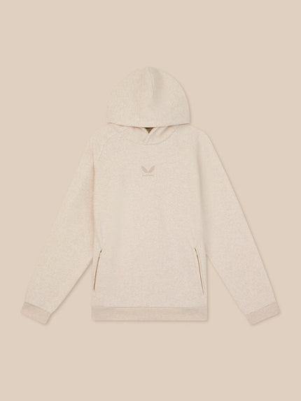 Beige hoodie on a beige background