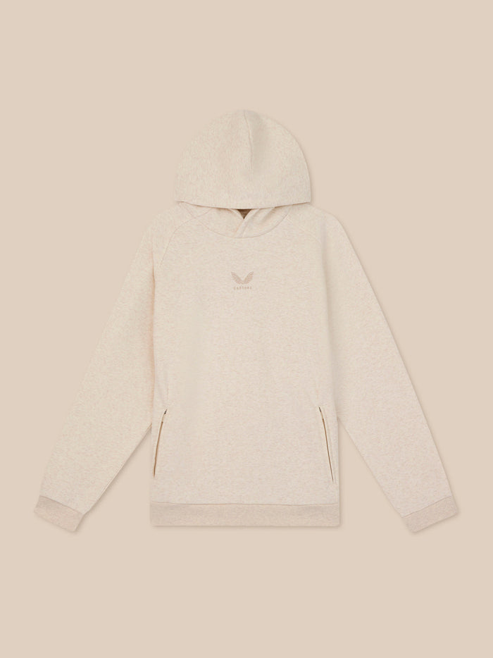 Beige hoodie on a beige background