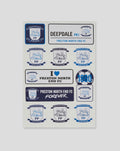 Sticker sheet featuring Preston North End FC crests and logos
