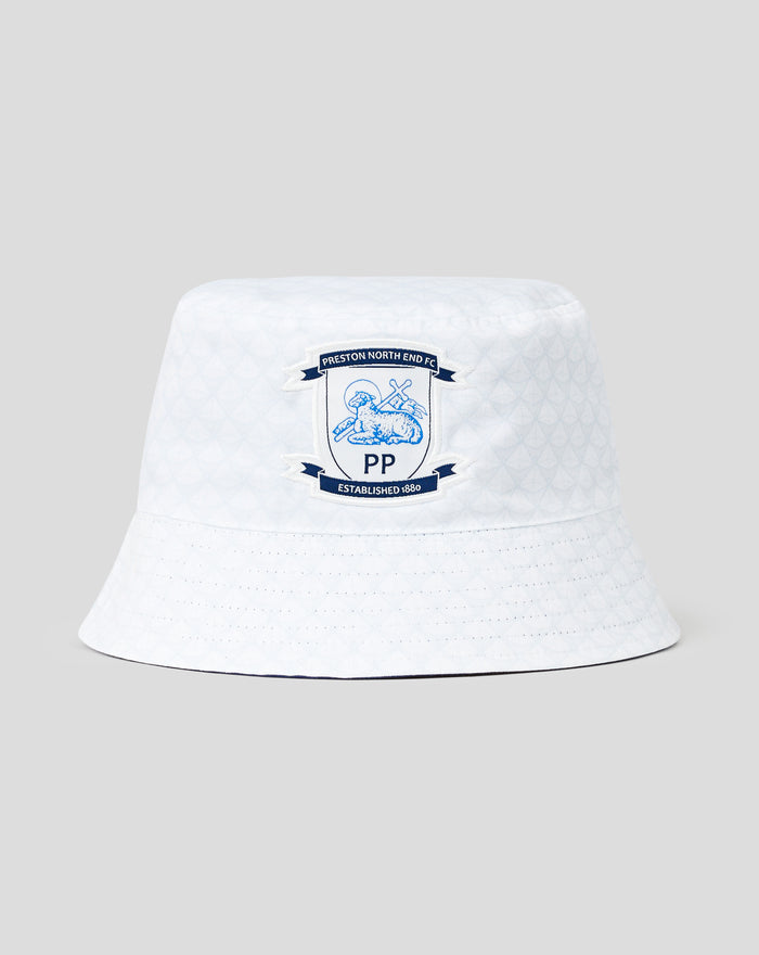 PRESTON NORTH END REVERSIBLE BUCKET HAT - WHITE