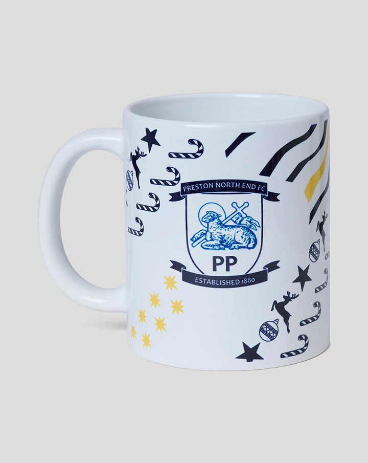 PRESTON NORTH END CHRISTMAS MUG (WHITE)