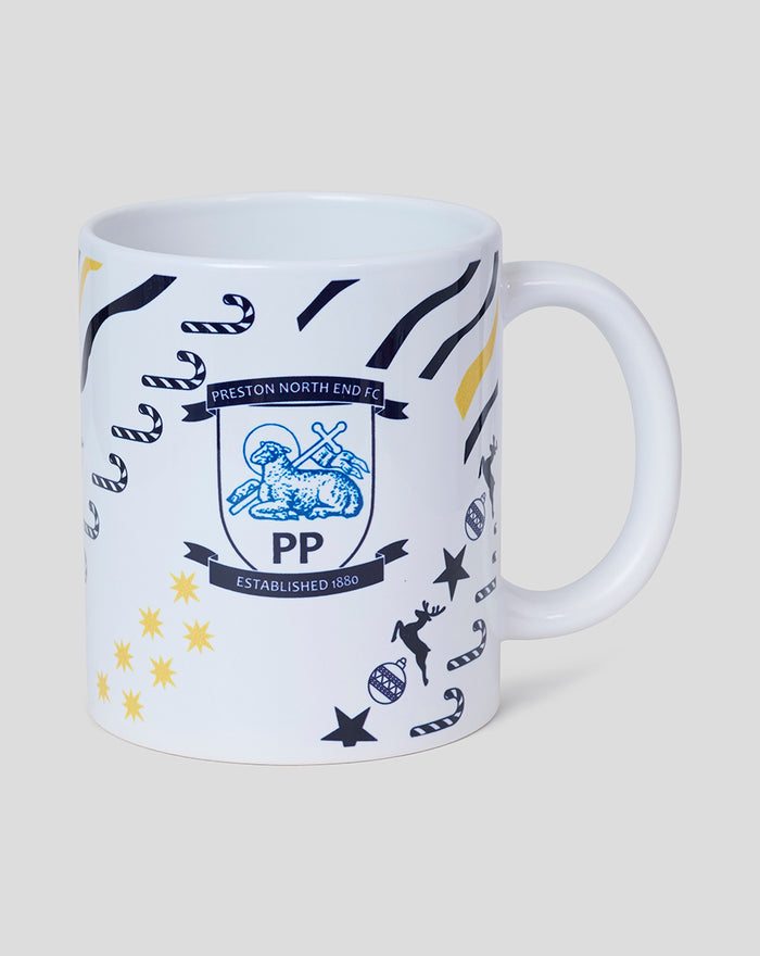 PRESTON NORTH END CHRISTMAS MUG - WHITE