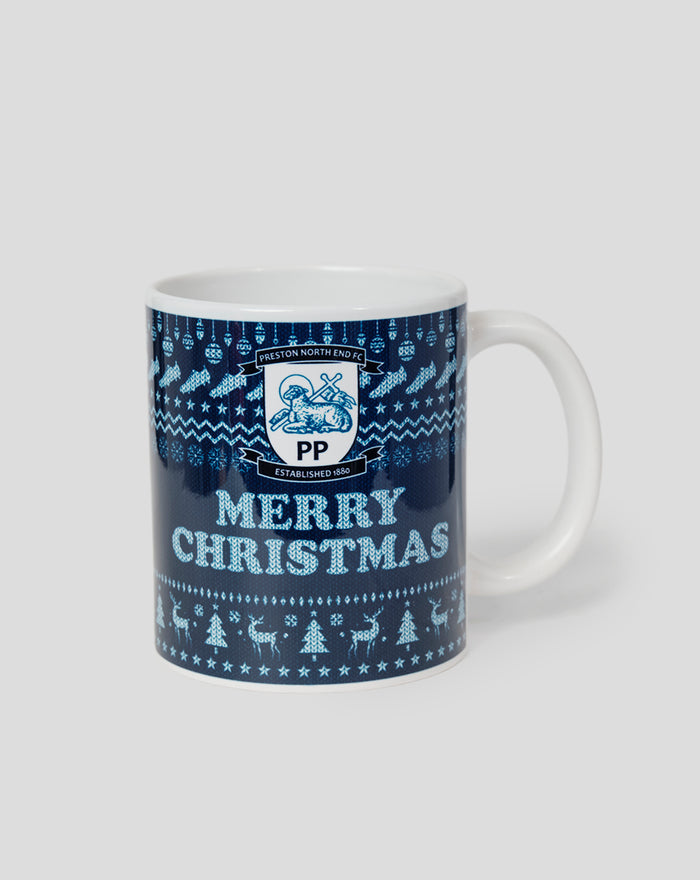 PRESTON NORTH END CHRISTMAS MUG (STRIPE)