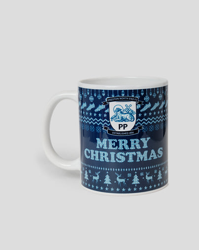 PRESTON NORTH END CHRISTMAS MUG (STRIPE)