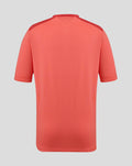 Back view of rose pink training tee with darker shoulder panels.