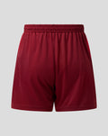 Rear view of maroon PNE Junior 2026/27 Third Shorts with an elastic waistband