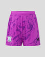 Purple camo-patterned Preston North End home goalkeeper shorts with club crest on the left leg and Castore branding.