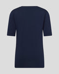 Back view of a navy Junior 25/26 Street Sign Tee with short sleeves.
