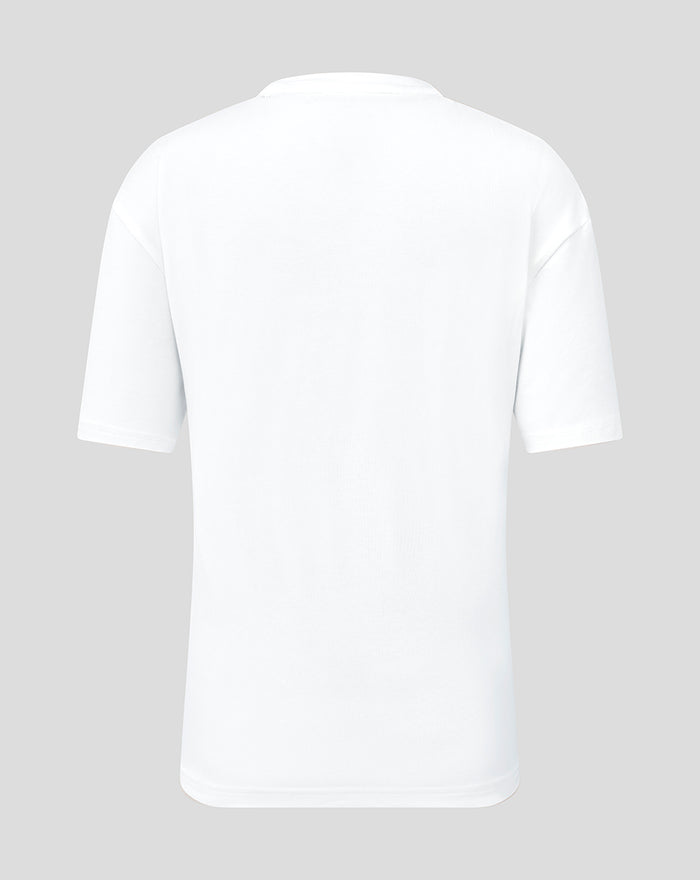 Back view of a white Junior 25/26 Travel Shirt