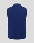 Back view of navy blue Castore training gilet.