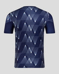 Back view of navy Preston North End matchday shirt featuring the geometric pattern