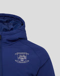 Blue padded jacket left chest displays the Preston North End FC crest.