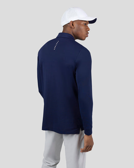 Midnight Golf Navy Essential Long Sleeve Polo